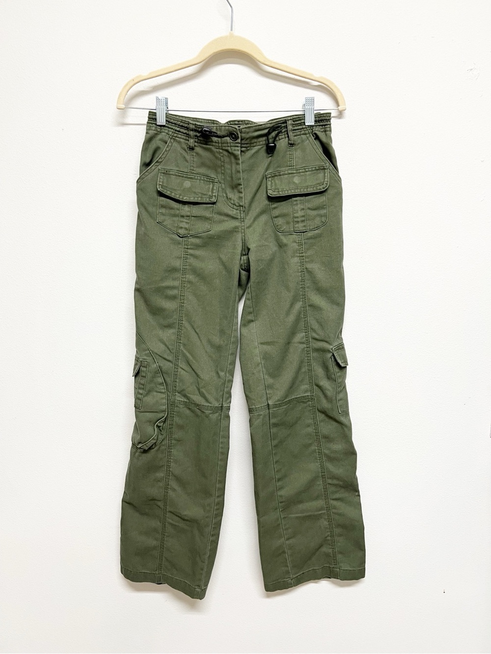 Brandy Melville Womens Olive Green Classic Low Rise Cargo Pants Size 27 Waist